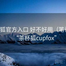 茶杯狐官方入口 好不好用（笔记），“茶杯狐cupfox”