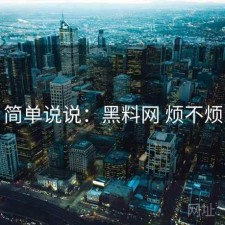 简单说说：黑料网 烦不烦