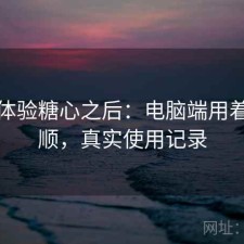 实际体验糖心之后：电脑端用着顺不顺，真实使用记录