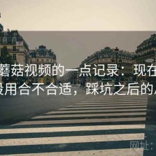 关于蘑菇视频的一点记录：现在这个阶段用合不合适，踩坑之后的总结