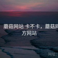 碎念：蘑菇网站 卡不卡，蘑菇网络官方网站